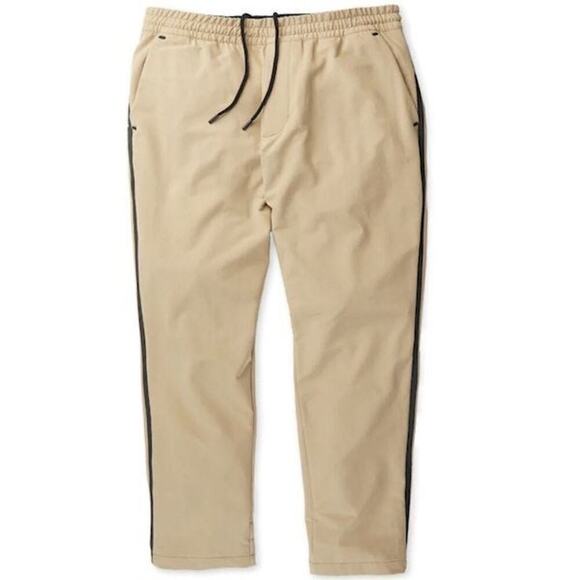 Outerknown Apex Series Mens Pant Joggers Biege Pockets Elastic Waist Size Large - Picture 1 of 7